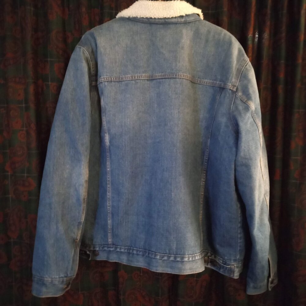 Goodfellow & Co.  Sherpa lined denim jean jacket Size XXL NWOT - Picture 6 of 10